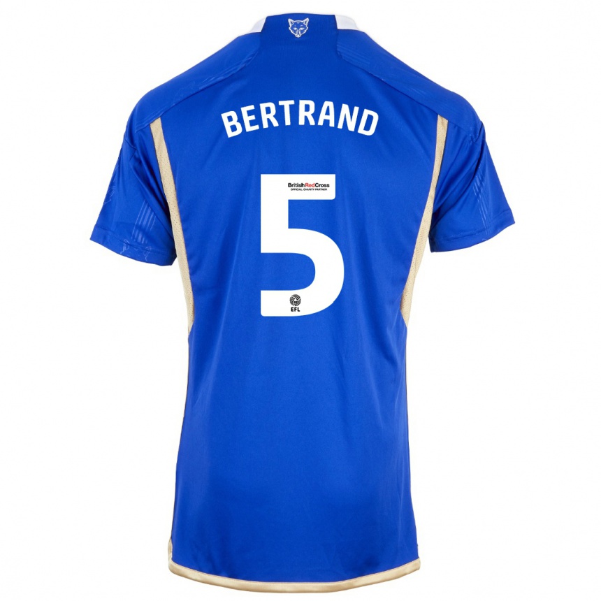 メンズフットボールライアン・バートランド#5ロイヤルブルーホームシャツ2023/24ジャージーユニフォーム