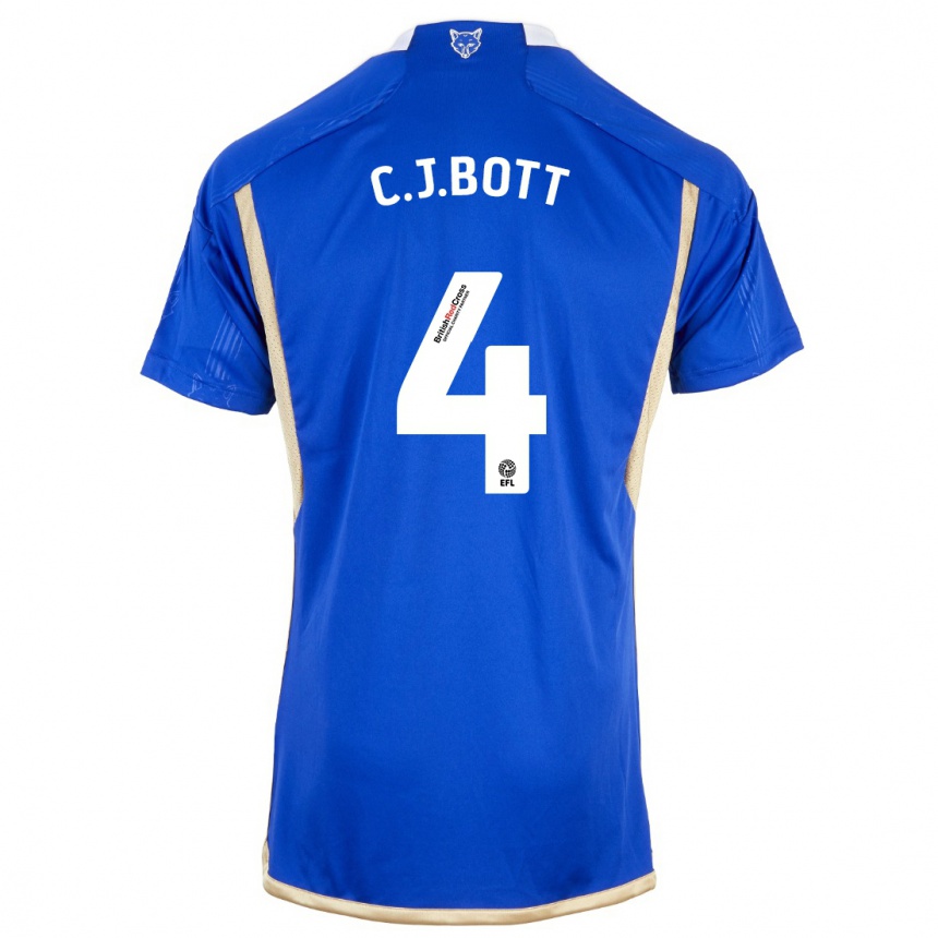 メンズフットボールCj・ボット#4ロイヤルブルーホームシャツ2023/24ジャージーユニフォーム