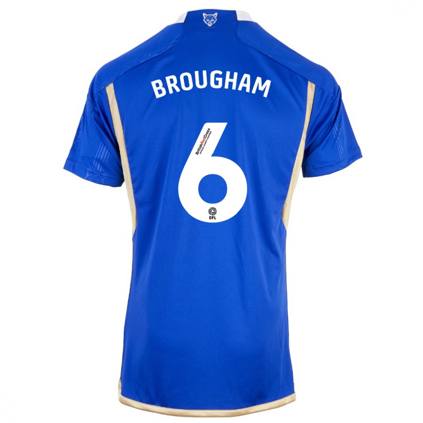 メンズフットボールジョージア・ブローアム#6ロイヤルブルーホームシャツ2023/24ジャージーユニフォーム