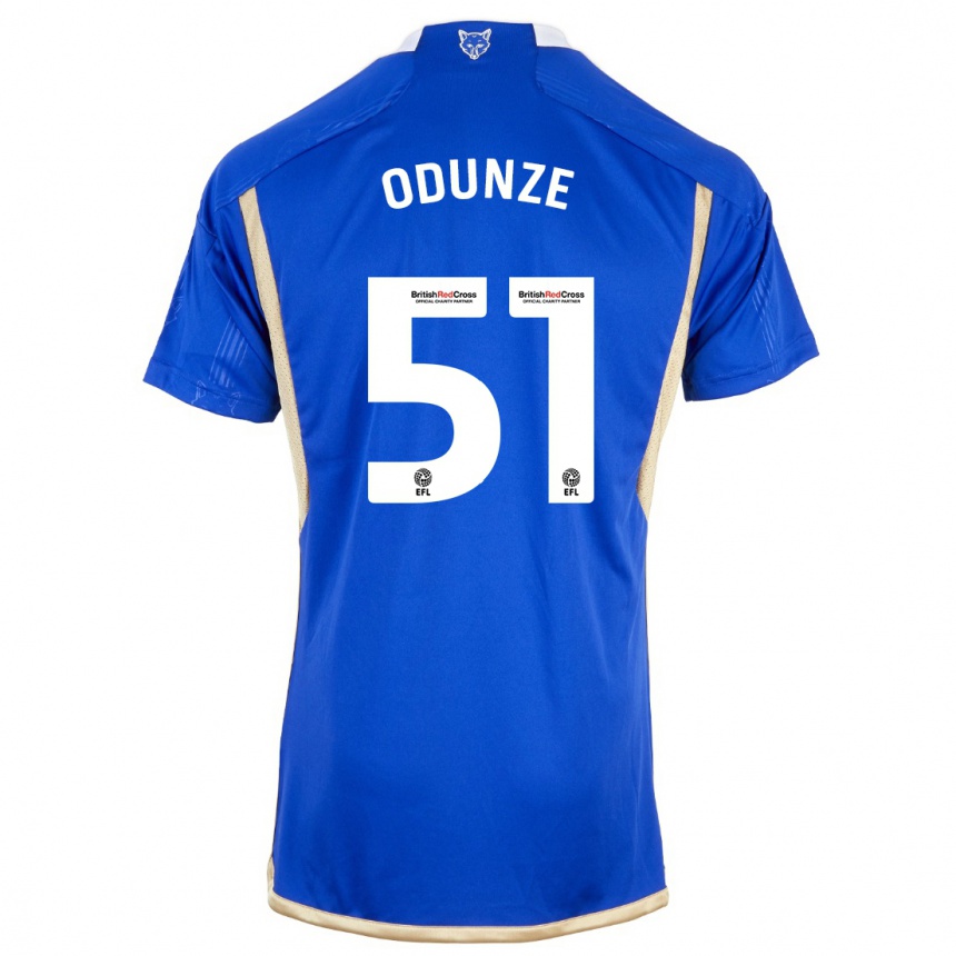 メンズフットボールチトゥル・オドゥンゼ#51ロイヤルブルーホームシャツ2023/24ジャージーユニフォーム