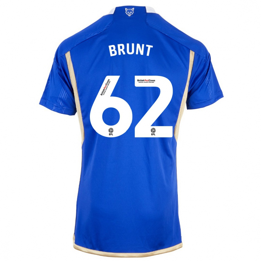 メンズフットボールルイス・ブラント#62ロイヤルブルーホームシャツ2023/24ジャージーユニフォーム