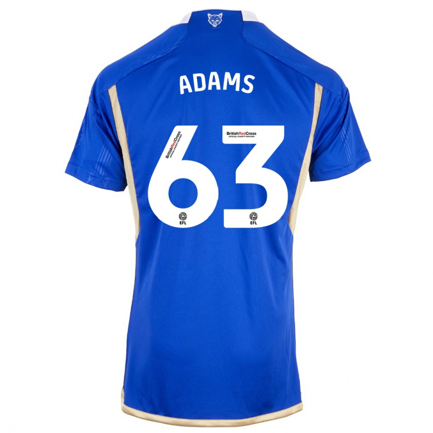 メンズフットボールベイリー・スペンサー・アダムス#63ロイヤルブルーホームシャツ2023/24ジャージーユニフォーム