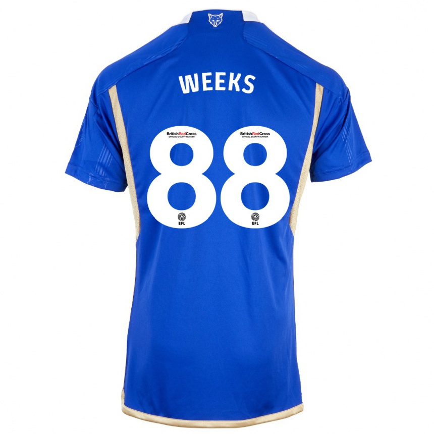 メンズフットボールタイラーウィーク#88ロイヤルブルーホームシャツ2023/24ジャージーユニフォーム