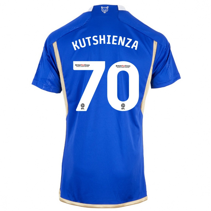 メンズフットボールジェスパー・クツィエンザ#70ロイヤルブルーホームシャツ2023/24ジャージーユニフォーム