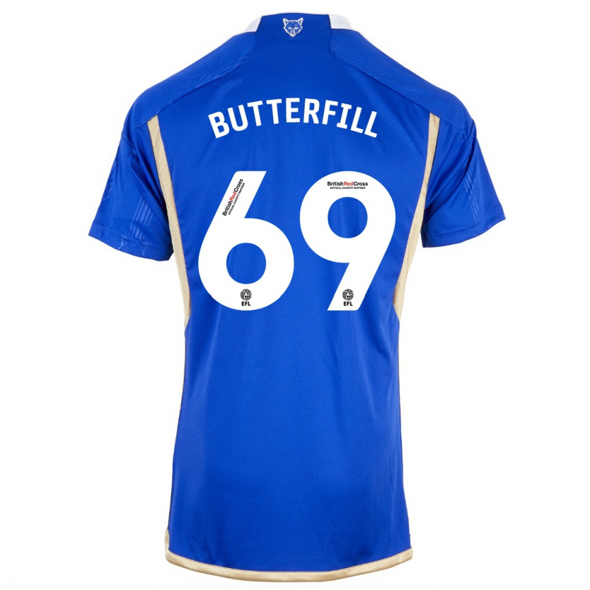 メンズフットボールジャックバターフィル#69ロイヤルブルーホームシャツ2023/24ジャージーユニフォーム
