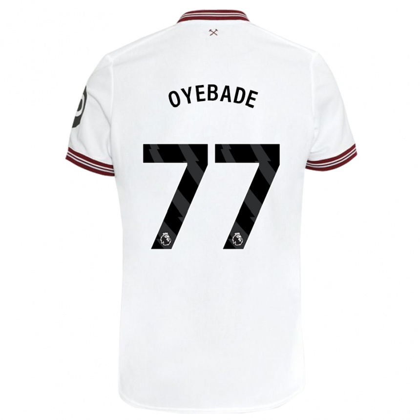 メンズフットボールライアン・ダン・オイエバデ#77白アウェイシャツ2023/24ジャージーユニフォーム