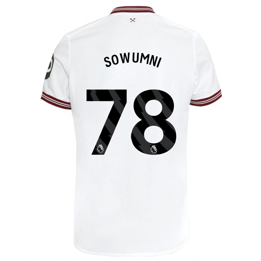 メンズフットボールエリシャ・ソウムニ#78白アウェイシャツ2023/24ジャージーユニフォーム