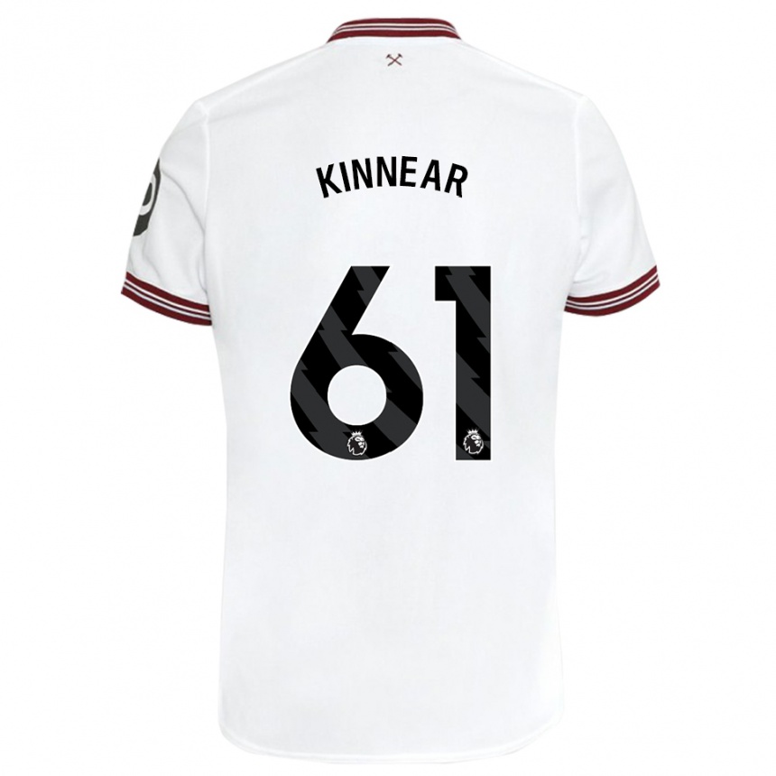 メンズフットボールブライアン・キニアー#61白アウェイシャツ2023/24ジャージーユニフォーム