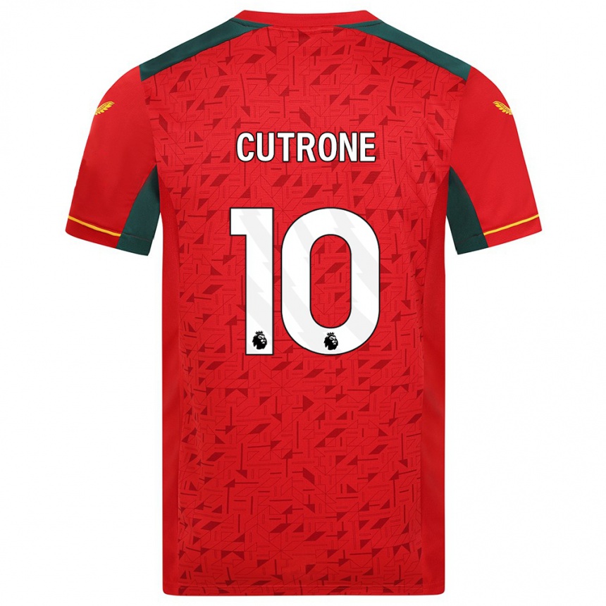 メンズフットボールパトリック・クトローネ#10赤アウェイシャツ2023/24ジャージーユニフォーム