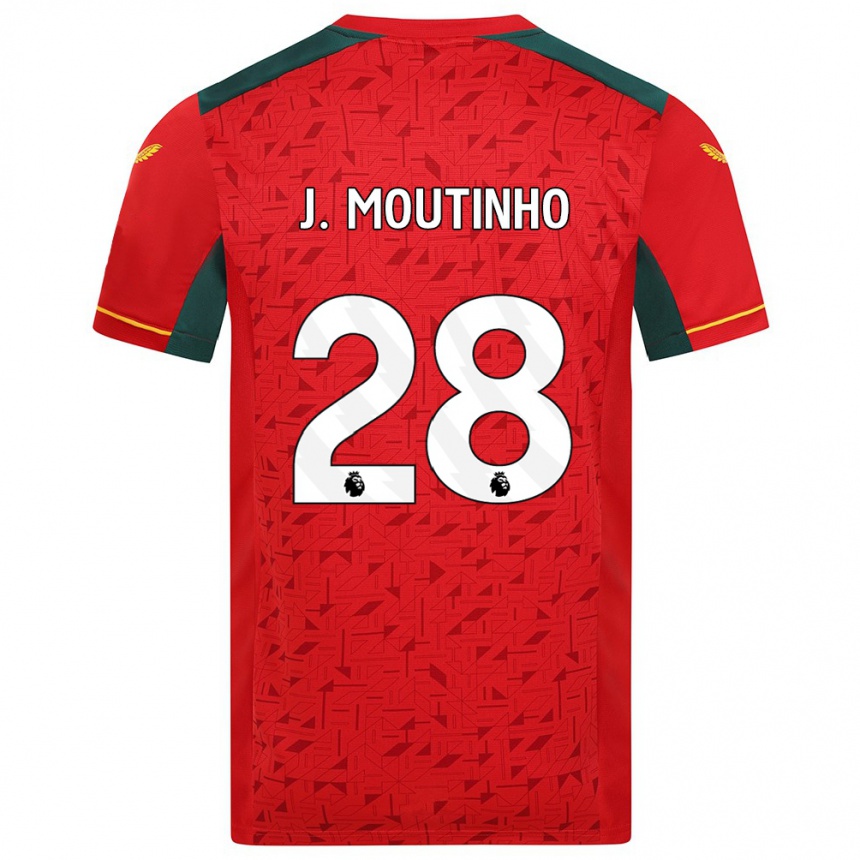 メンズフットボールジョアン・モウティーニョ#28赤アウェイシャツ2023/24ジャージーユニフォーム