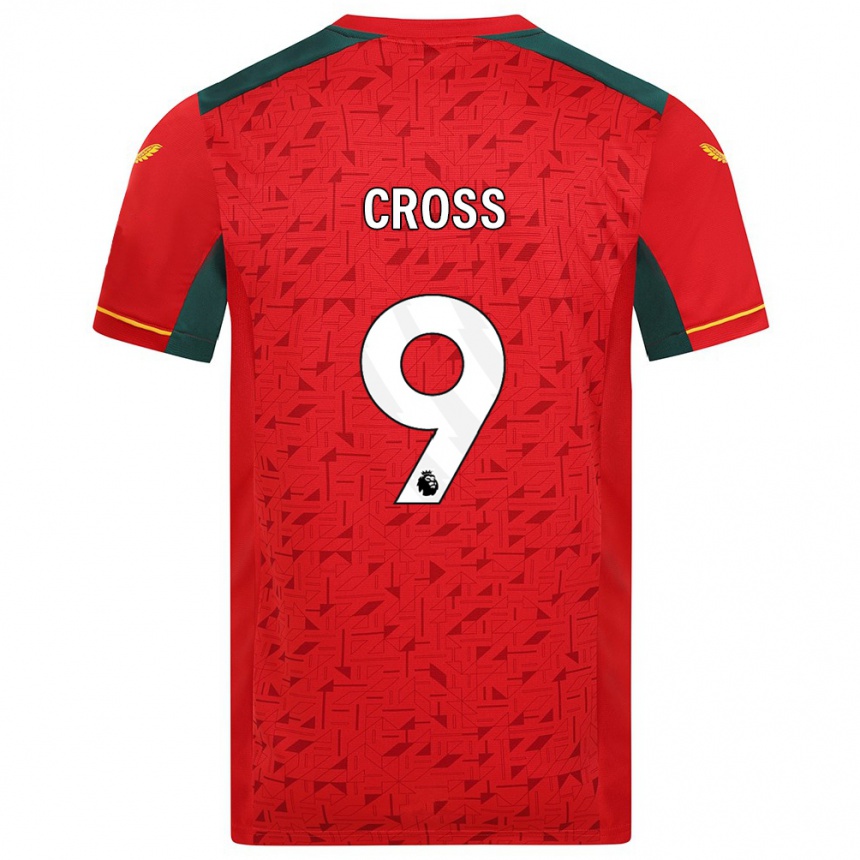 メンズフットボールジェイドクロス#9赤アウェイシャツ2023/24ジャージーユニフォーム