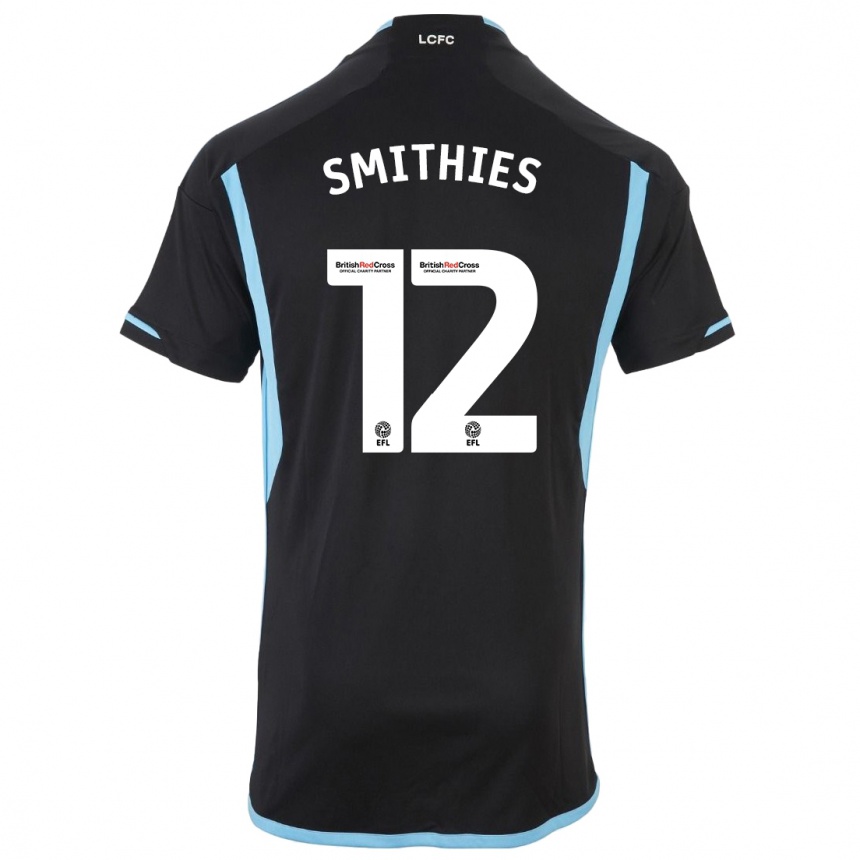 メンズフットボールアレックス・スミシーズ#12黒アウェイシャツ2023/24ジャージーユニフォーム