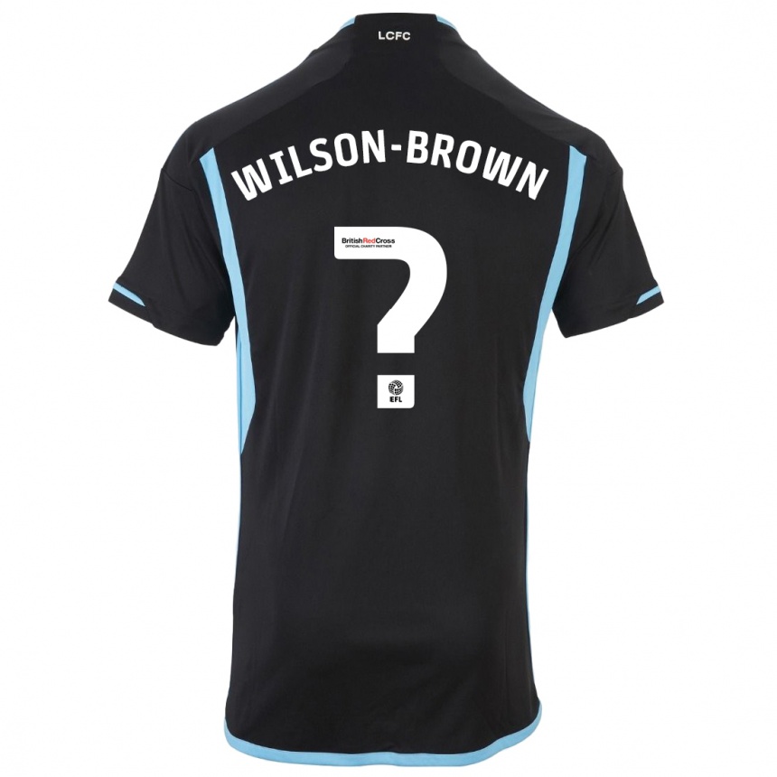 メンズフットボールトーマス・ウィルソン・ブラウン#0黒アウェイシャツ2023/24ジャージーユニフォーム