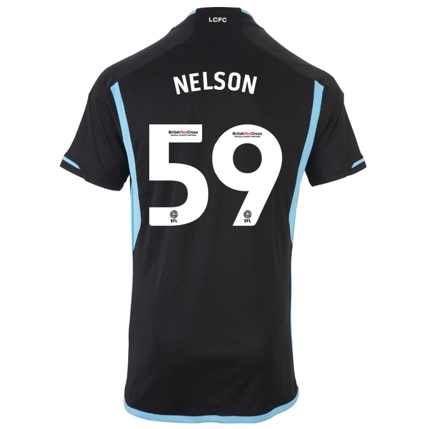 メンズフットボールロニー・ネルソン#59黒アウェイシャツ2023/24ジャージーユニフォーム