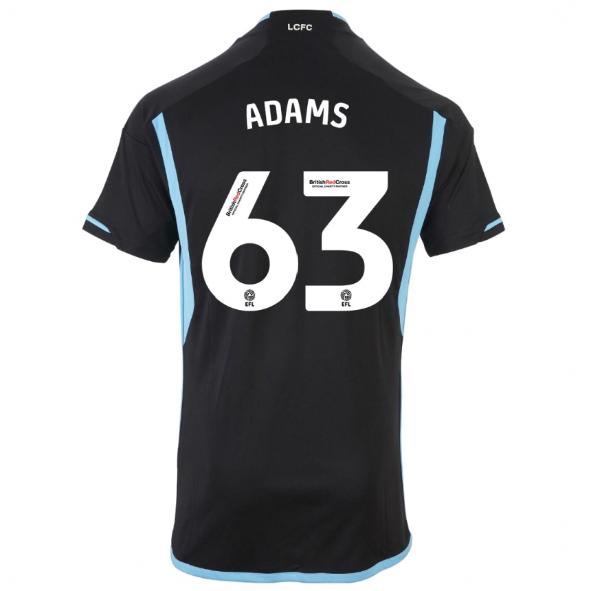 メンズフットボールベイリー・スペンサー・アダムス#63黒アウェイシャツ2023/24ジャージーユニフォーム