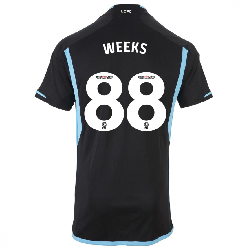 メンズフットボールタイラー・ウィークス#88黒アウェイシャツ2023/24ジャージーユニフォーム