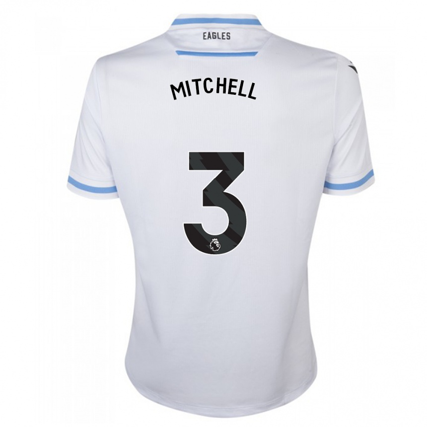 メンズフットボールタイリック・ミッチェル#3白アウェイシャツ2023/24ジャージーユニフォーム