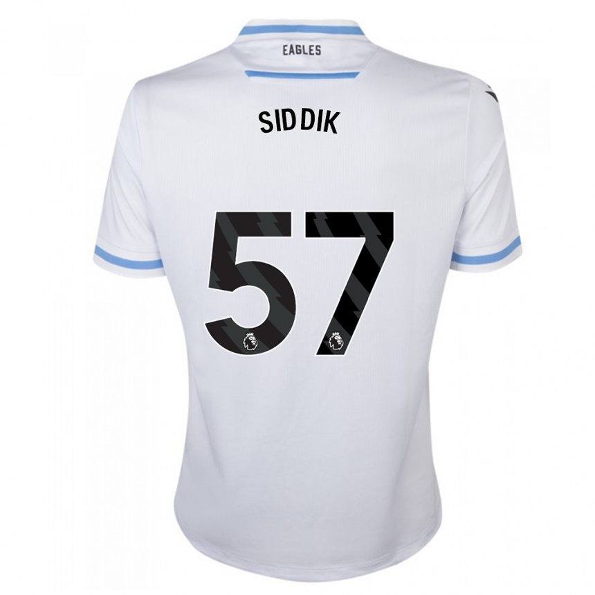 メンズフットボールカルド・シディック#57白アウェイシャツ2023/24ジャージーユニフォーム