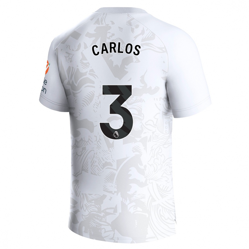 メンズフットボールジエゴ・カルロス・サントス・シウヴァ#3白アウェイシャツ2023/24ジャージーユニフォーム