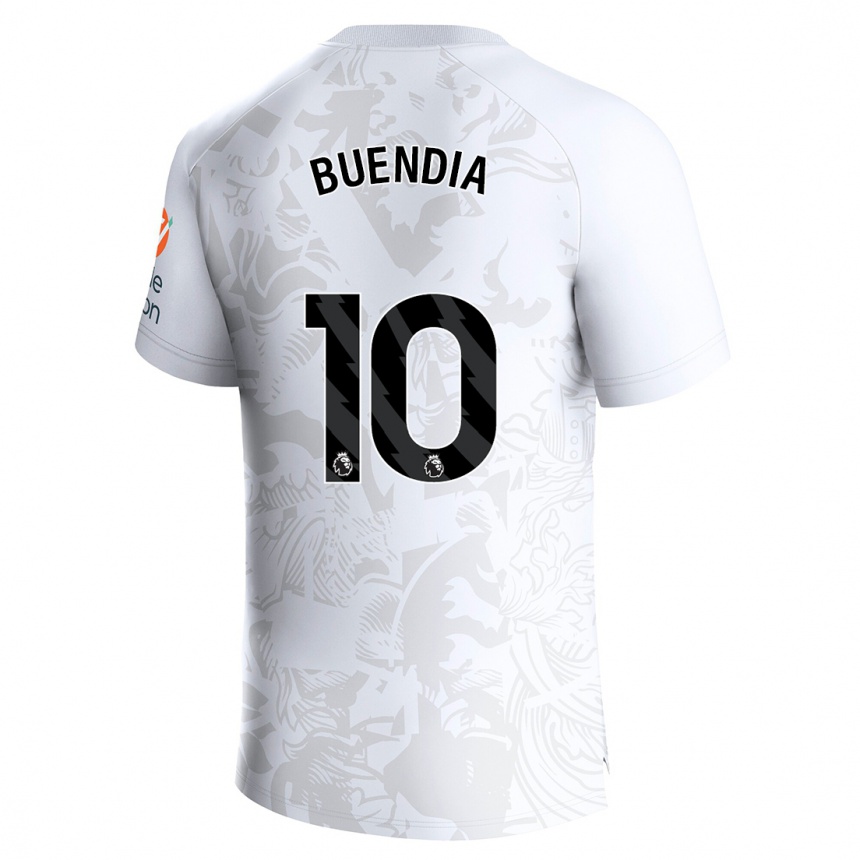 メンズフットボールエミリアーノ・ブエンディア#10白アウェイシャツ2023/24ジャージーユニフォーム