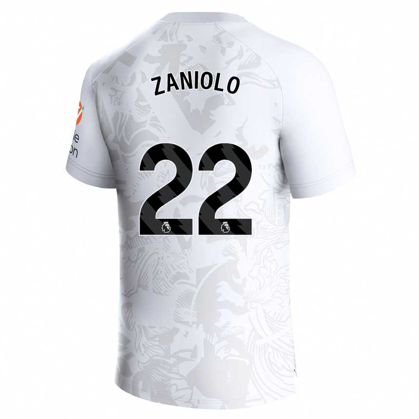 メンズフットボールニコロ・ザニオーロ#22白アウェイシャツ2023/24ジャージーユニフォーム