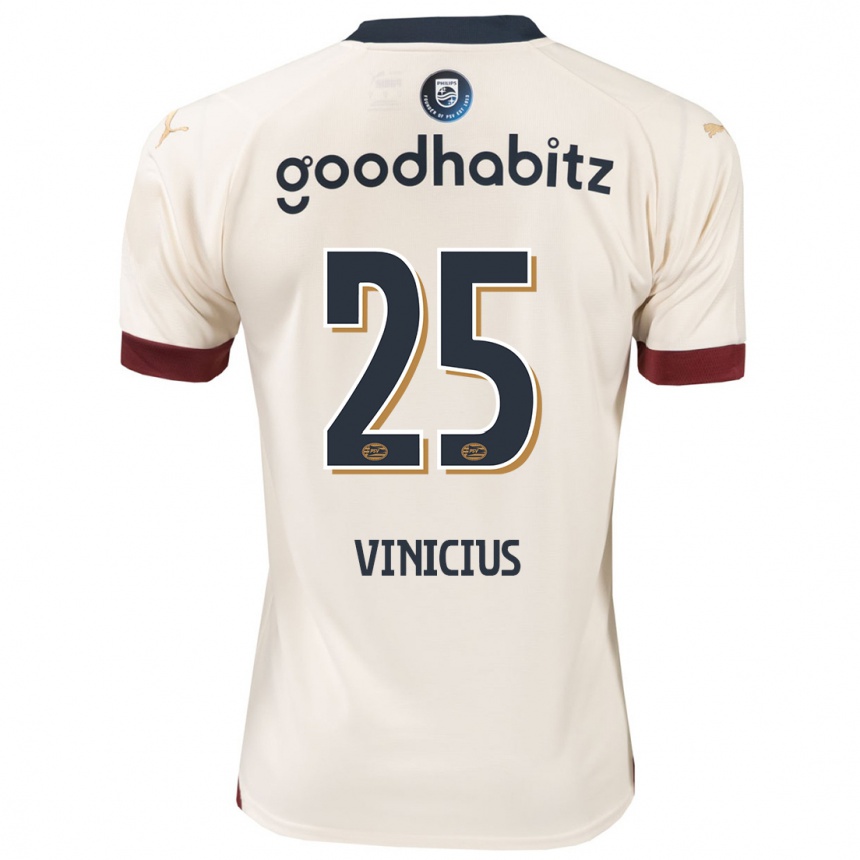 メンズフットボールカルロス・ヴィニシウス#25オフホワイトアウェイシャツ2023/24ジャージーユニフォーム