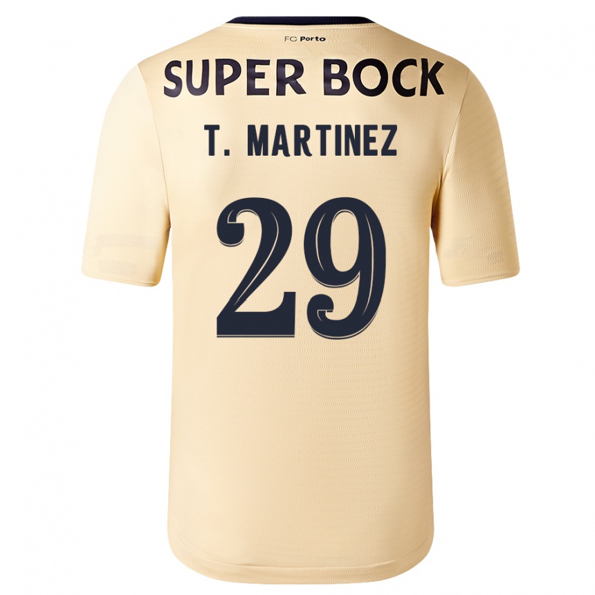 メンズフットボールトニ・マルティネス#29ベージュゴールドアウェイシャツ2023/24ジャージーユニフォーム