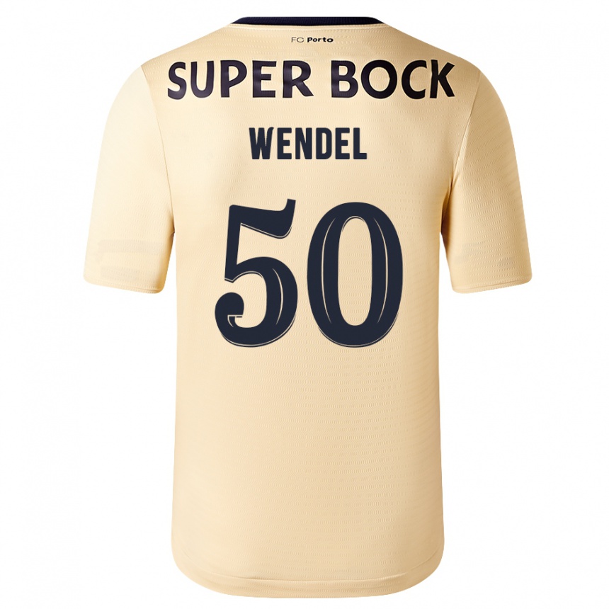 メンズフットボールウェンデル#50ベージュゴールドアウェイシャツ2023/24ジャージーユニフォーム