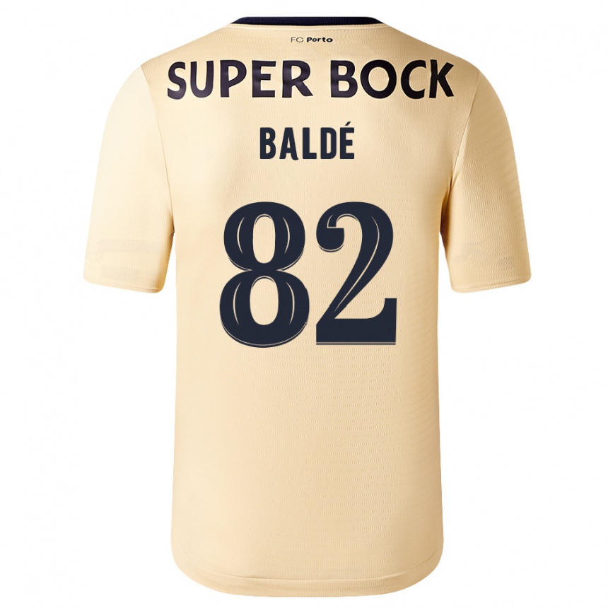 メンズフットボールアルファ・ムーサ・バルデ#82ベージュゴールドアウェイシャツ2023/24ジャージーユニフォーム