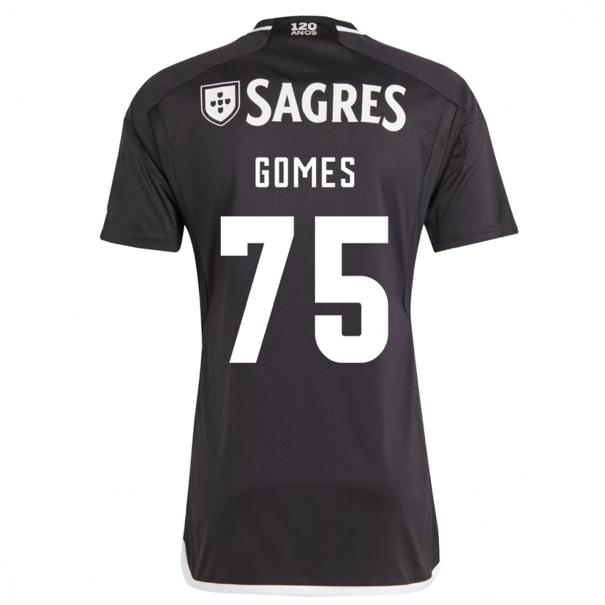 メンズフットボールアンドレ・ゴメス#75黒アウェイシャツ2023/24ジャージーユニフォーム