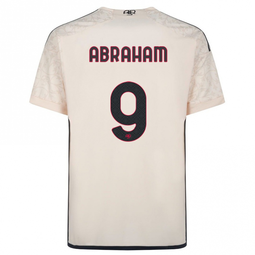 メンズフットボールタミー・アブラハム#9オフホワイトアウェイシャツ2023/24ジャージーユニフォーム