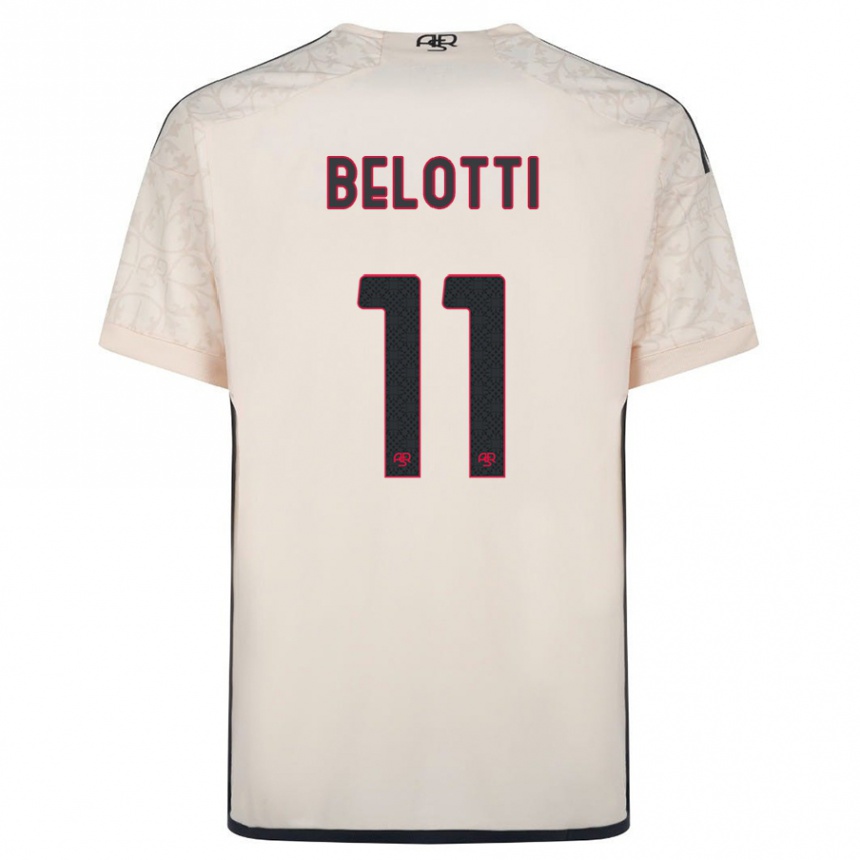 メンズフットボールアンドレア・ベロッティ #11オフホワイトアウェイシャツ2023/24ジャージーユニフォーム
