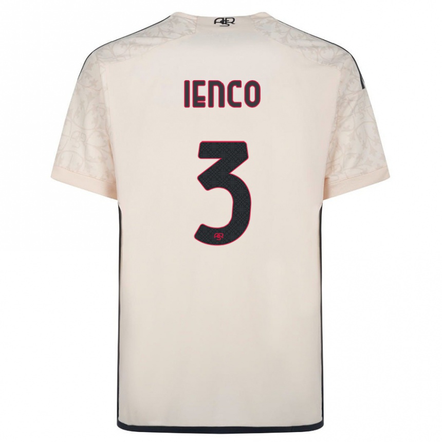 メンズフットボールシモン・イエンコ#3オフホワイトアウェイシャツ2023/24ジャージーユニフォーム
