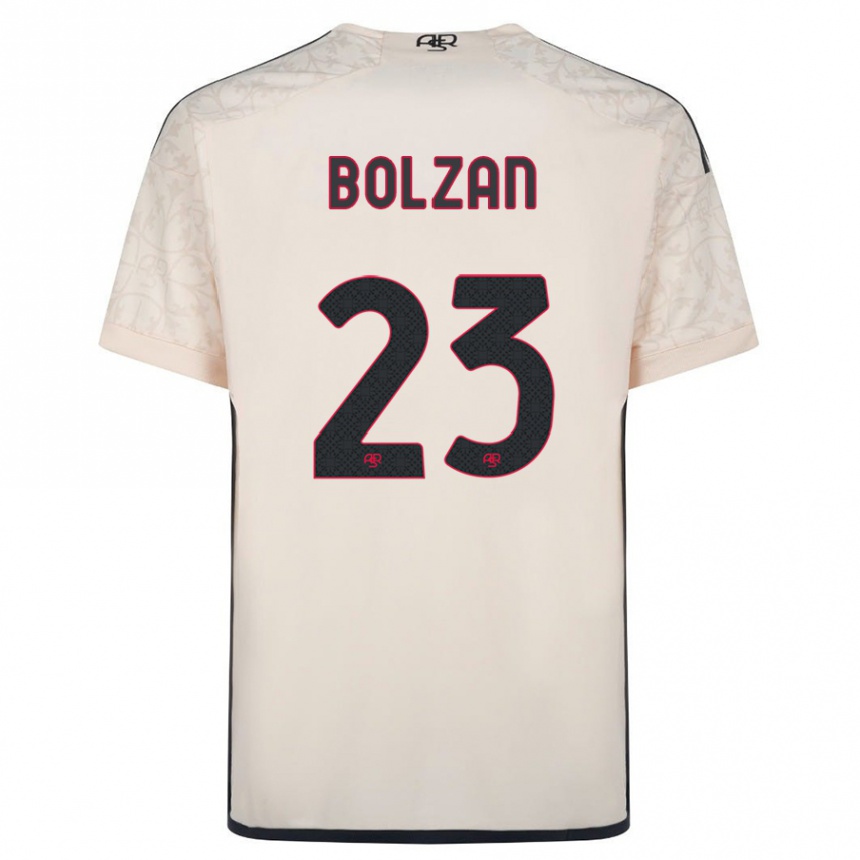 メンズフットボールアレッサンドロ・ボルザン#23オフホワイトアウェイシャツ2023/24ジャージーユニフォーム