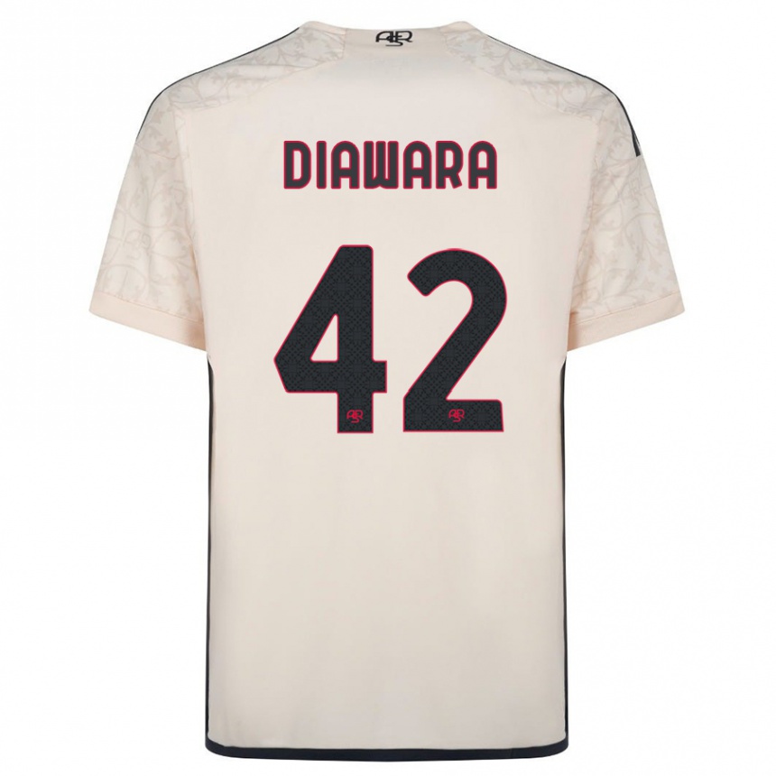 メンズフットボールアマドゥ・ディアワラ#42オフホワイトアウェイシャツ2023/24ジャージーユニフォーム