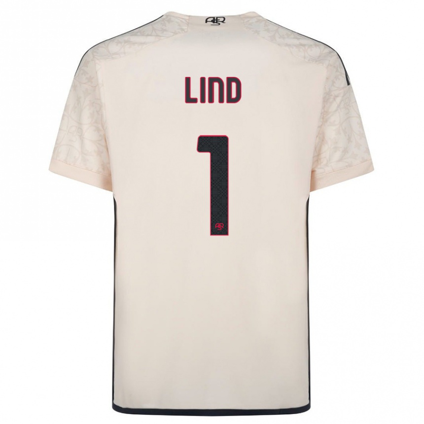 メンズフットボールエマ・リンド#1オフホワイトアウェイシャツ2023/24ジャージーユニフォーム