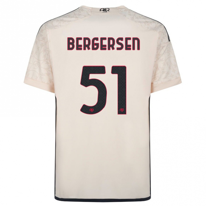 メンズフットボールミナ・バーガーセン#51オフホワイトアウェイシャツ2023/24ジャージーユニフォーム