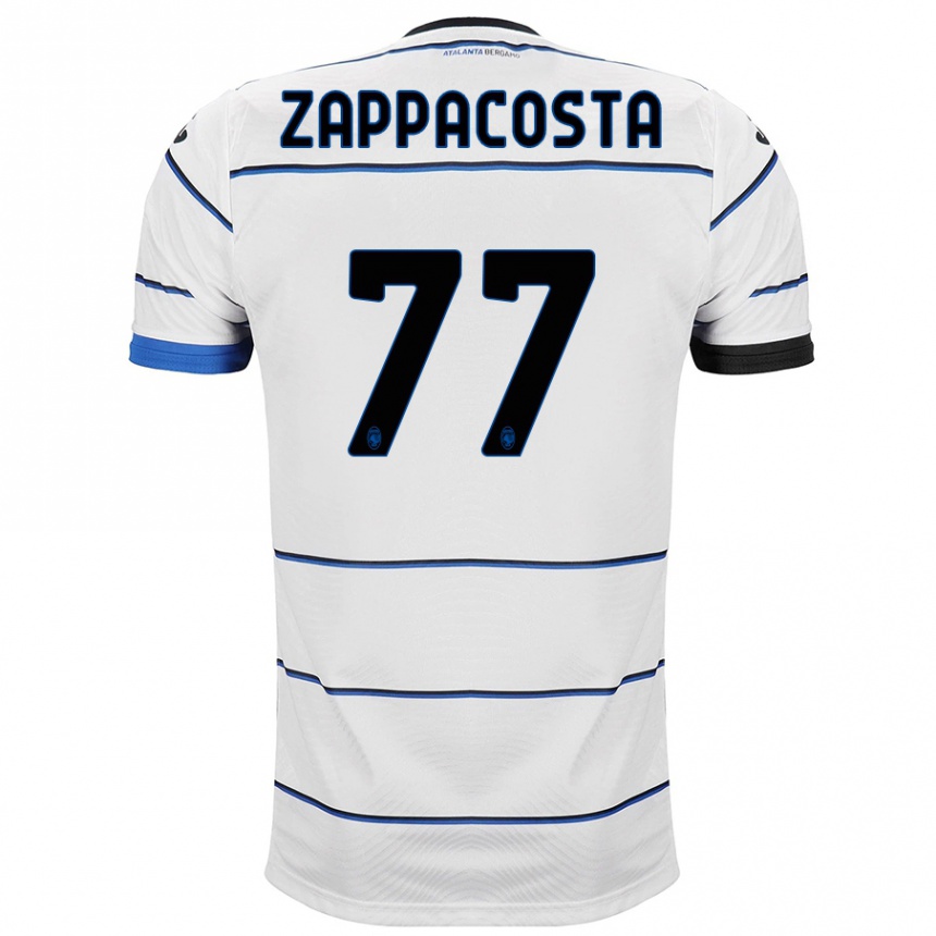 メンズフットボールダヴィデ・ザッパコスタ#77白アウェイシャツ2023/24ジャージーユニフォーム