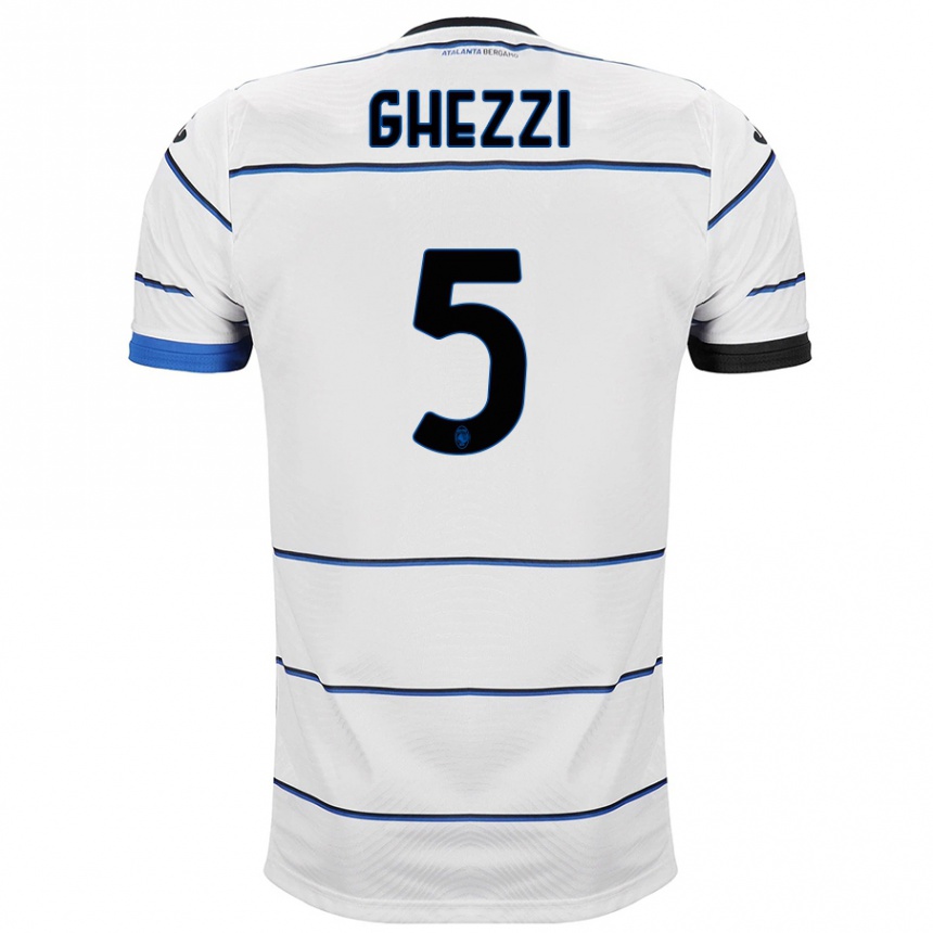 メンズフットボールサミュエル・ゲッツィ#5白アウェイシャツ2023/24ジャージーユニフォーム