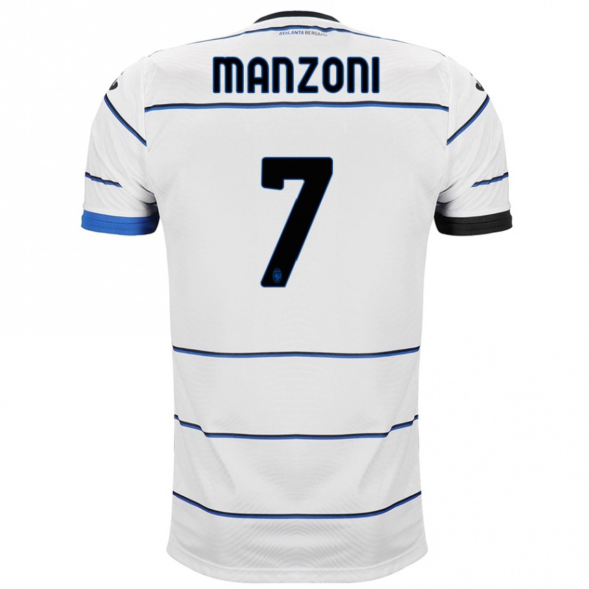 メンズフットボールアルバート・マンツォーニ#7白アウェイシャツ2023/24ジャージーユニフォーム