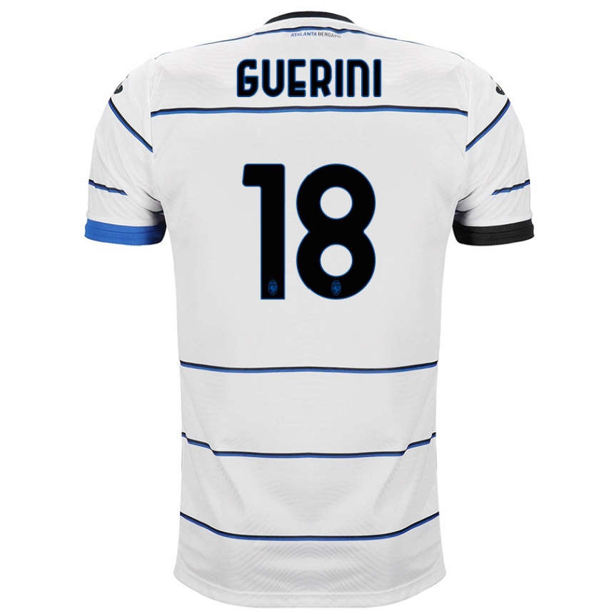 メンズフットボールアレッシオ・ゲリーニ#18白アウェイシャツ2023/24ジャージーユニフォーム