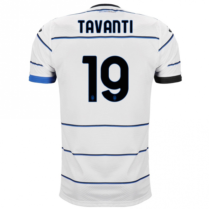 メンズフットボールマティアス・タヴァンティ#19白アウェイシャツ2023/24ジャージーユニフォーム