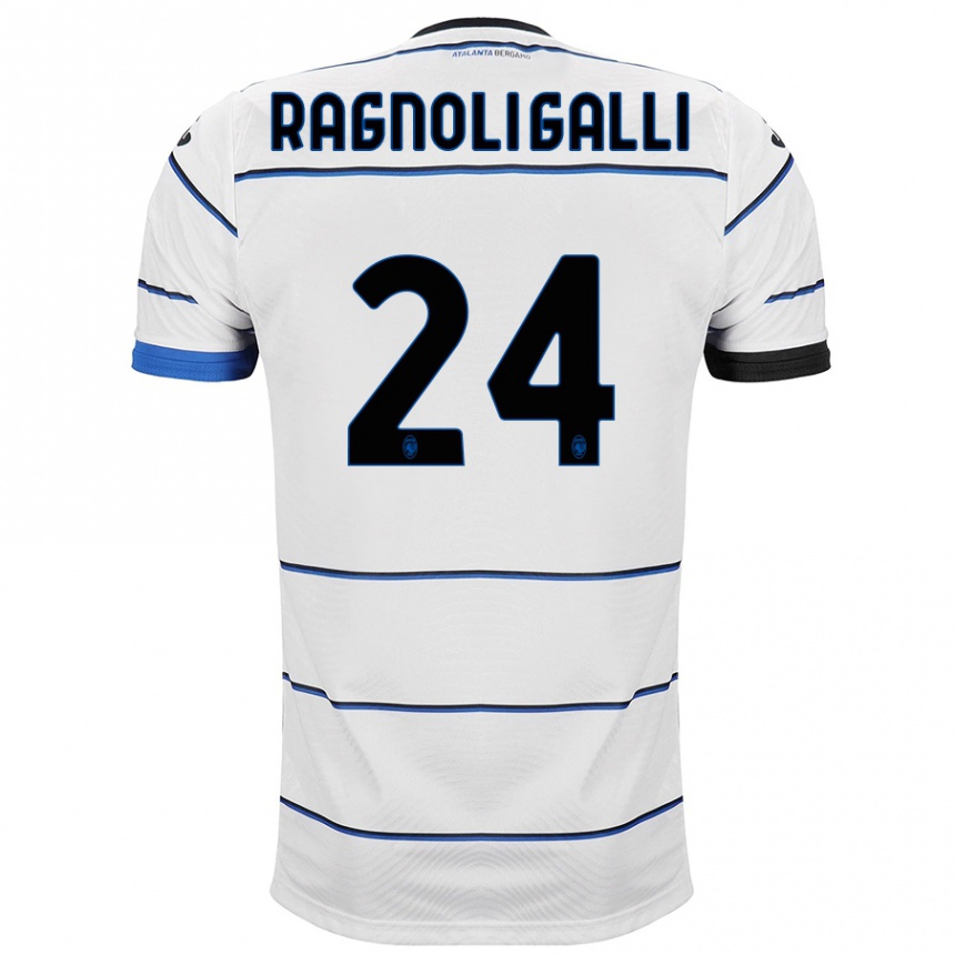 メンズフットボールフェデリコ・ラニョーリ・ガッリ#24白アウェイシャツ2023/24ジャージーユニフォーム