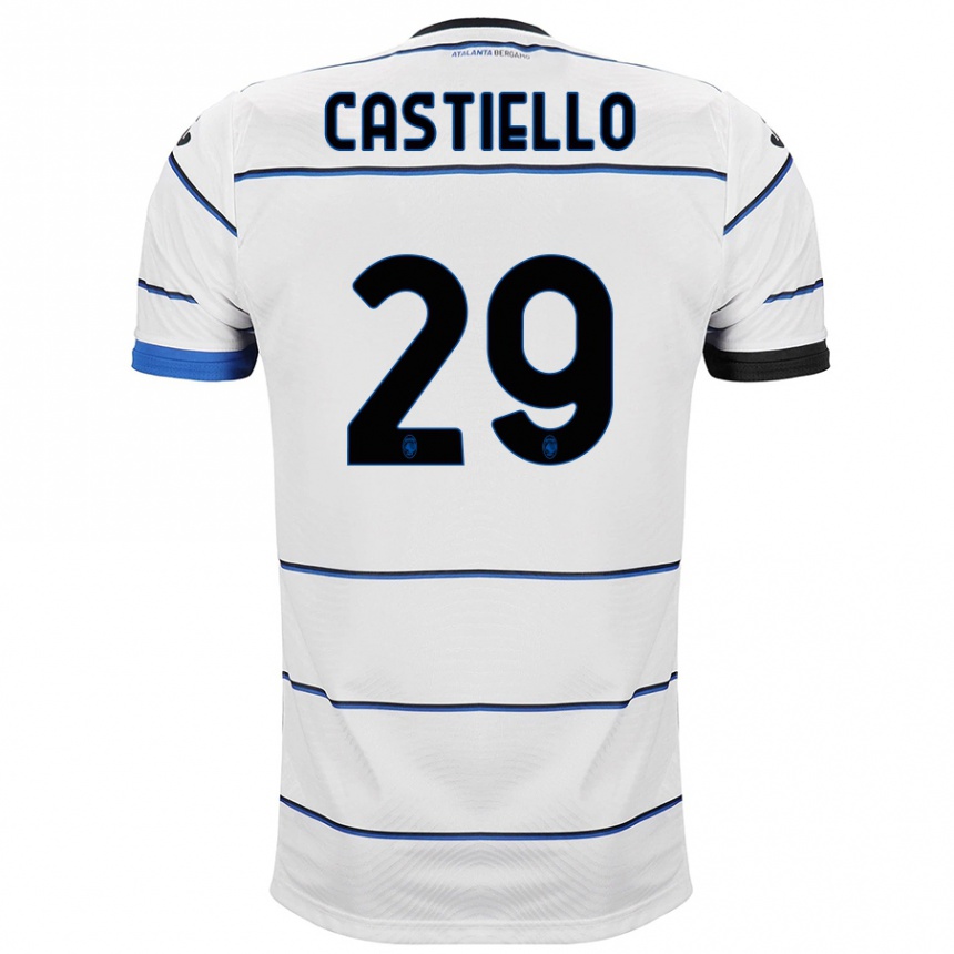 メンズフットボールアレクサンダー・カスティエロ#29白アウェイシャツ2023/24ジャージーユニフォーム
