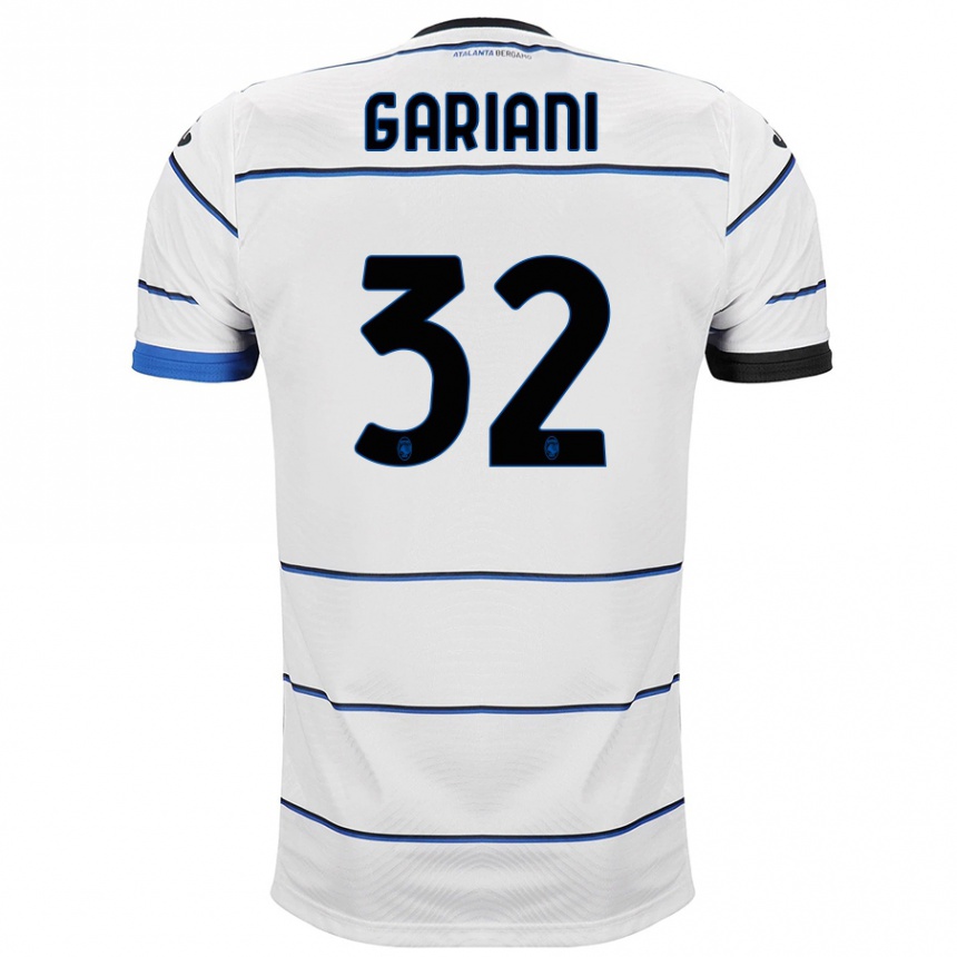 メンズフットボールニッコロ・ガリアーニ#32白アウェイシャツ2023/24ジャージーユニフォーム