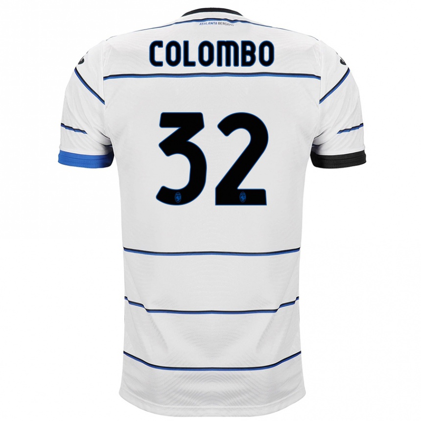 メンズフットボールマテオ・コロンボ#32白アウェイシャツ2023/24ジャージーユニフォーム