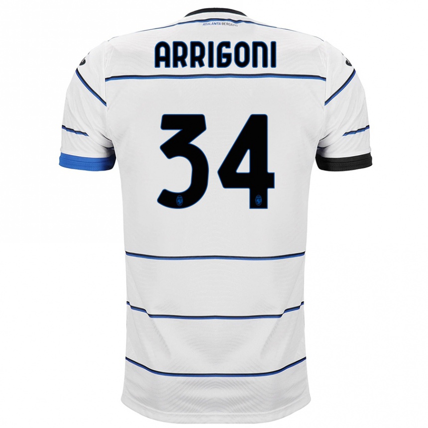 メンズフットボールマティア・アリゴーニ#34白アウェイシャツ2023/24ジャージーユニフォーム