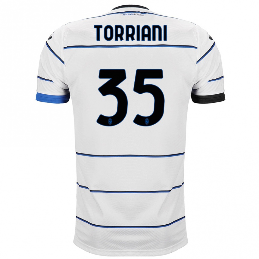 メンズフットボールアンドレア・トリアーニ#35白アウェイシャツ2023/24ジャージーユニフォーム