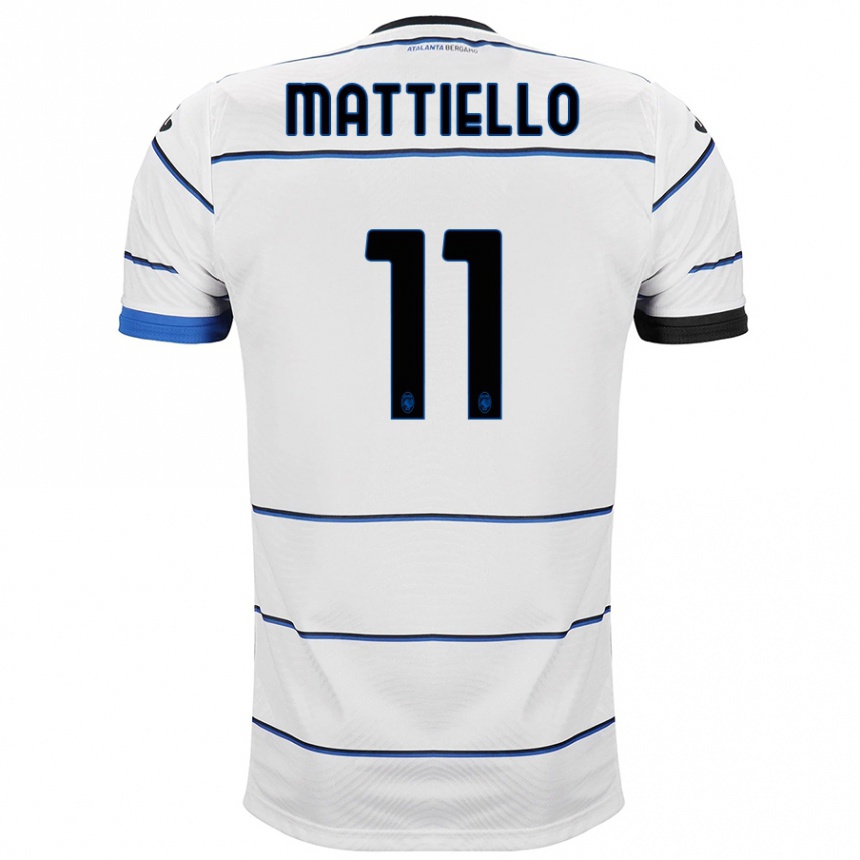 メンズフットボールフェデリコ・マッティエッロ#11白アウェイシャツ2023/24ジャージーユニフォーム