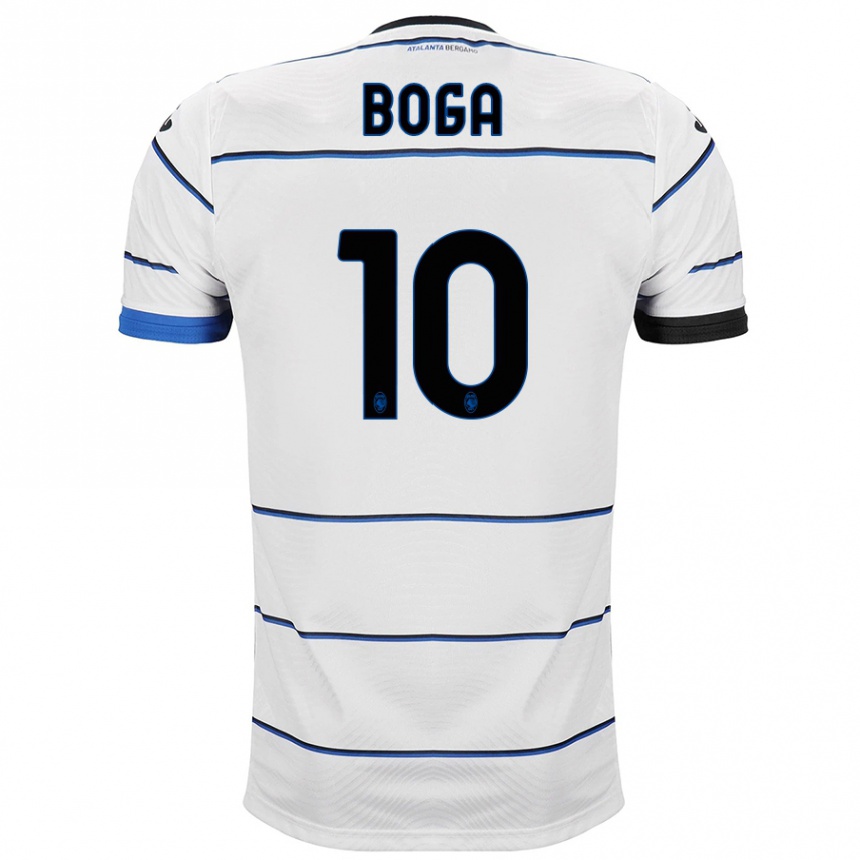 メンズフットボールジェレミー・ボガ#10白アウェイシャツ2023/24ジャージーユニフォーム